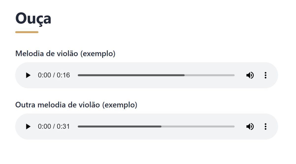 Amostras de áudio no seu site: R$ 10/mês
